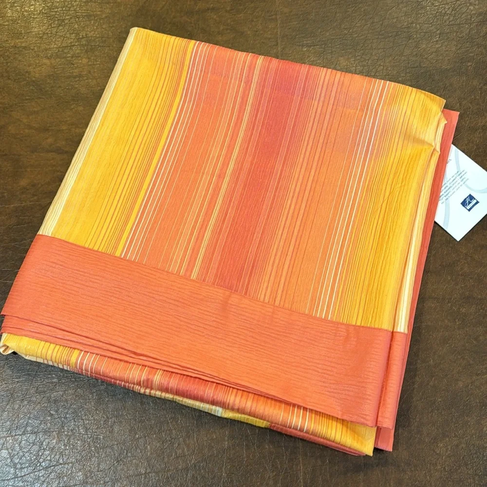 Vintage Jose Houel Paris Taffeta Square Tablecloth Made in Paris NWT